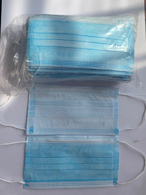 
                  
                    Disposable Blue Face Mask 3 Ply : 50 PCS (Not Medical) Made in FDA Approved Facility
                  
                