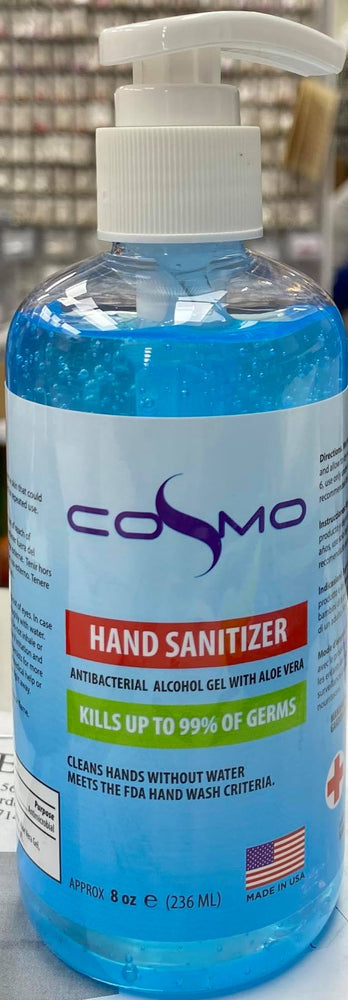 Cosmo Hand Sanitizer 8oz (Made in USA) Isoprophyl Alcohol 70%